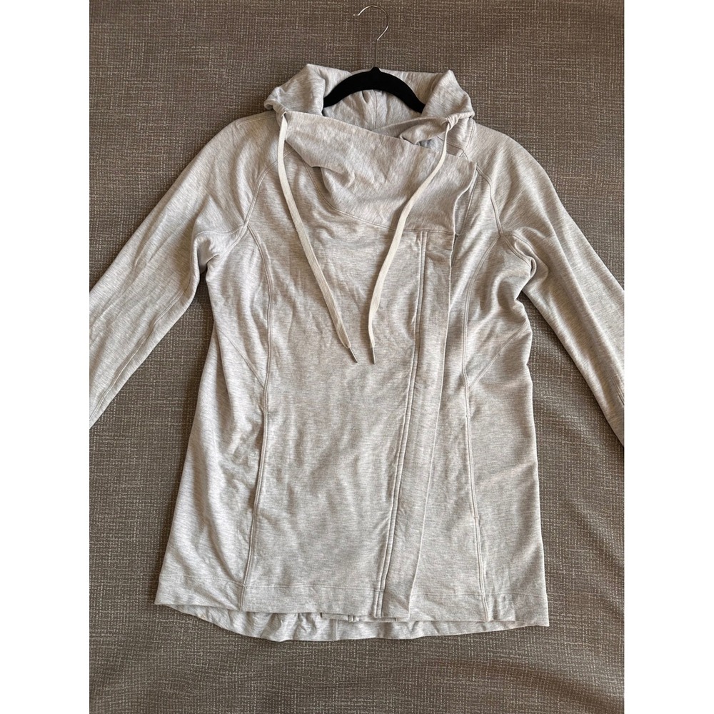 Lululemon Kanto Catch Me Jacket Heathered Grey Asymmetric Zip Size 6 W4AZ6S - Picture 1 of 13